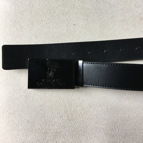 Versace Other - Versace Collection All Black Stealth Leather Belt